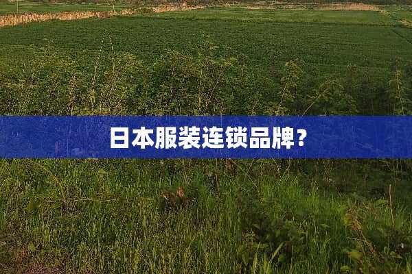 日本服装连锁品牌？