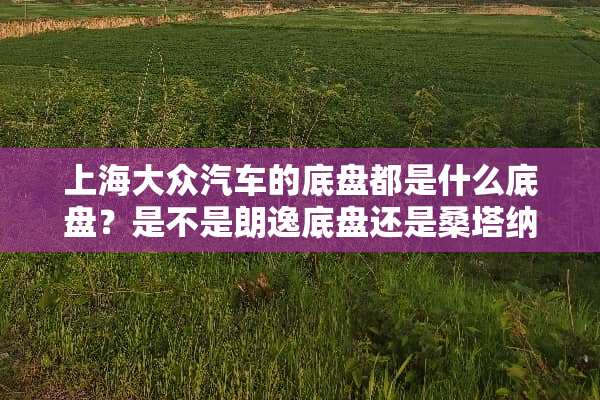 上海大众汽车的底盘都是什么底盘？是不是朗逸底盘还是桑塔纳的底盘啊