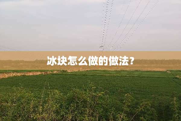 冰块怎么做的做法？