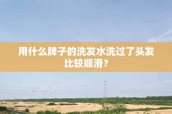 用什么牌子的洗发水洗过了头发比较顺滑？