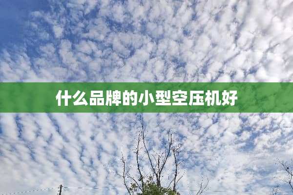 什么品牌的小型空压机好