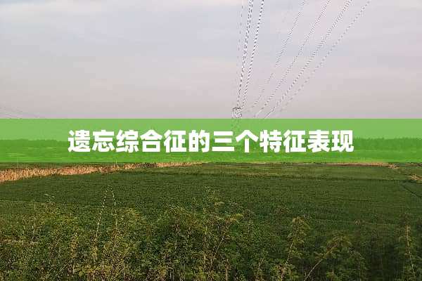 遗忘综合征的三个特征表现