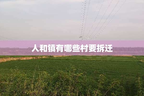 人和镇有哪些村要拆迁