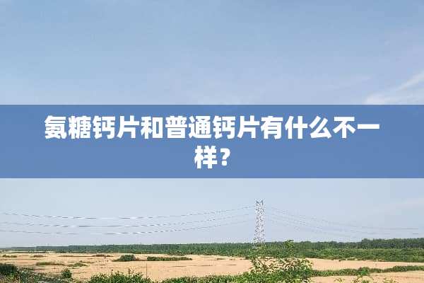 氨糖钙片和普通钙片有什么不一样？