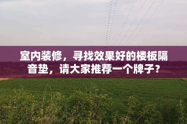 室内装修，寻找效果好的楼板隔音垫，请大家推荐一个牌子？