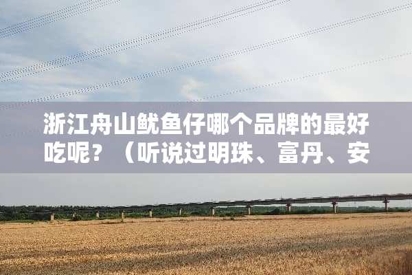 浙江舟山鱿鱼仔哪个品牌的最好吃呢？（听说过明珠、富丹、安达、铭元这几个品牌）
