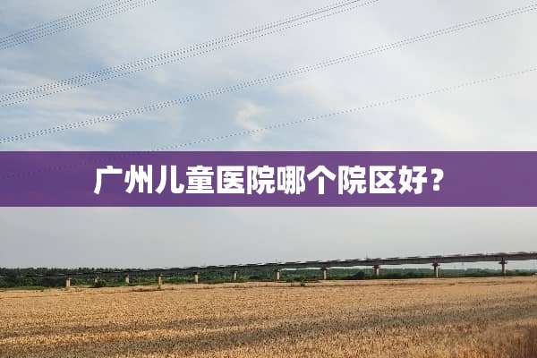 广州儿童医院哪个院区好？