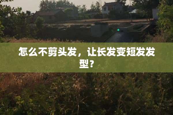 怎么不剪头发，让长发变短发发型？