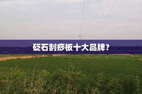砭石刮痧板十大品牌？
