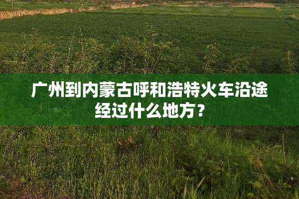 广州到内蒙古呼和浩特火车沿途经过什么地方？