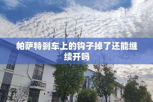 ***刹车上的钩子掉了还能继续开吗