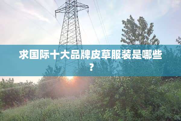 求国际十大品牌皮草服装是哪些？
