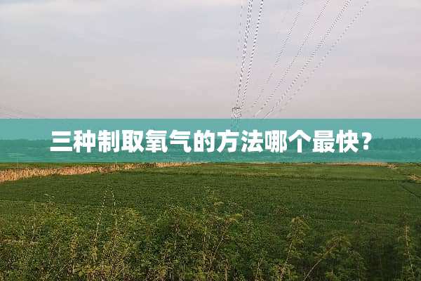 三种制取氧气的方法哪个最快？