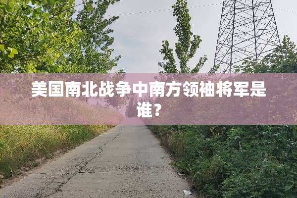 美国南北战争中南方领袖将军是谁？