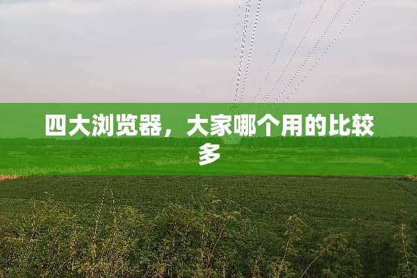 四大浏览器，大家哪个用的比较多