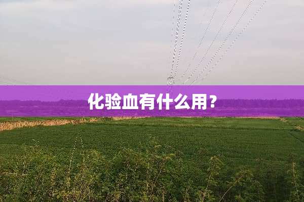 化验血有什么用？