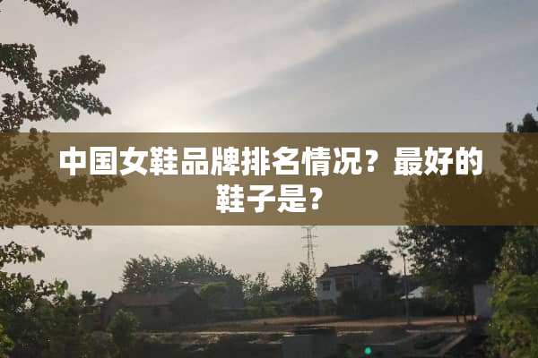 中国女鞋品牌排名情况？最好的鞋子是？