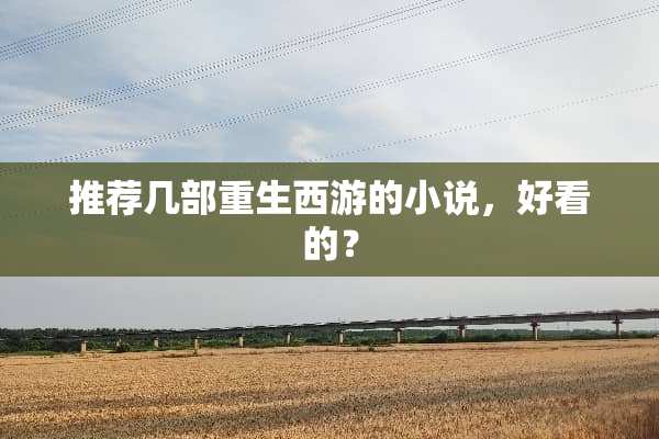 推荐几部重生西游的小说，好看的？