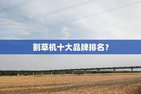 割草机十大品牌排名？