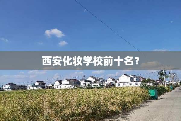 西安化妆学校前十名？