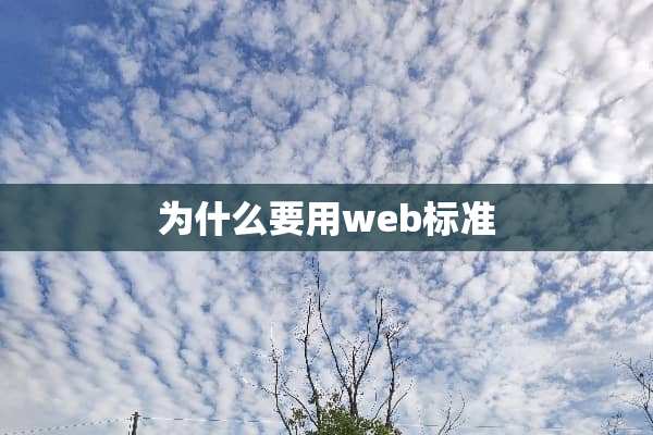 为什么要用web标准