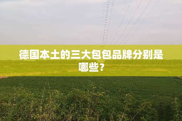 德国本土的三大包包品牌分别是哪些？
