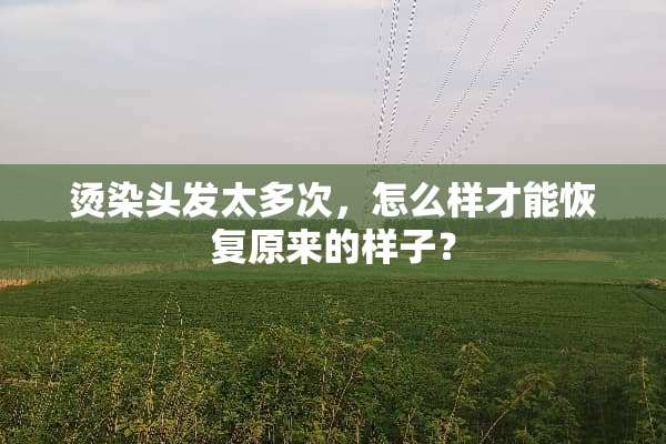 烫染头发太多次，怎么样才能恢复原来的样子？