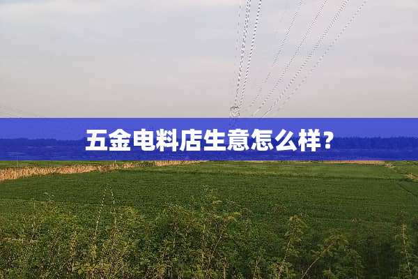 五金电料店生意怎么样？