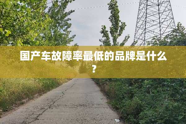 国产车故障率最低的品牌是什么？
