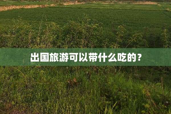 出国旅游可以带什么吃的？