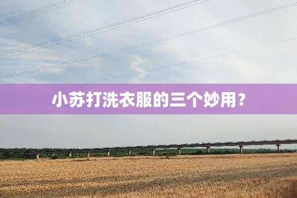 小苏打洗衣服的三个妙用？