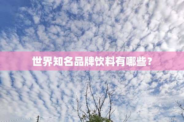 世界知名品牌饮料有哪些？
