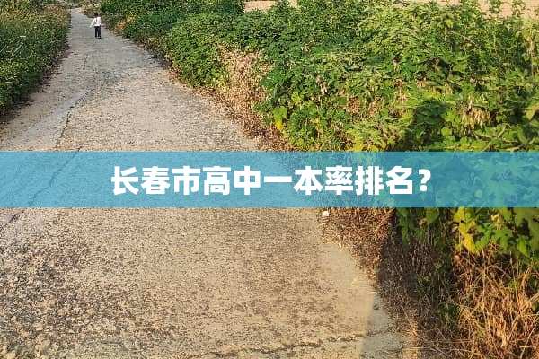 长春市高中一本率排名？