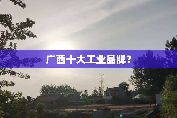 广西十大工业品牌？