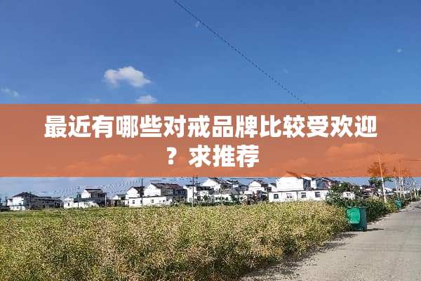 最近有哪些对戒品牌比较受欢迎？求推荐