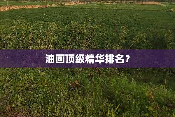 油画**精华排名？