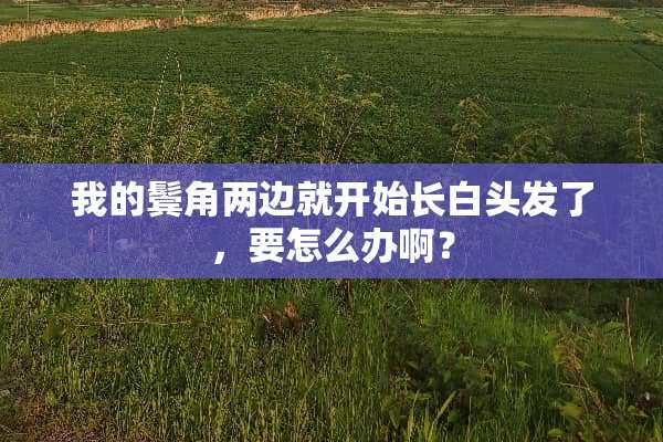 我的鬓角两边就开始长白头发了，要怎么办啊？