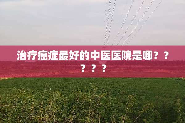治疗癌症最好的中医医院是哪？？？？？