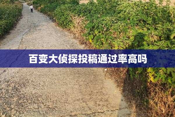 百变大侦探投稿通过率高吗