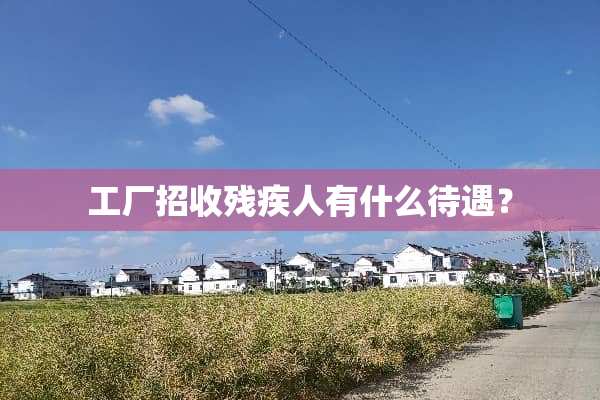 工厂招收残疾人有什么待遇？