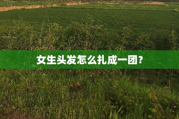 女生头发怎么扎成一团？