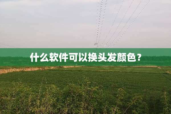 什么软件可以换头发颜色？