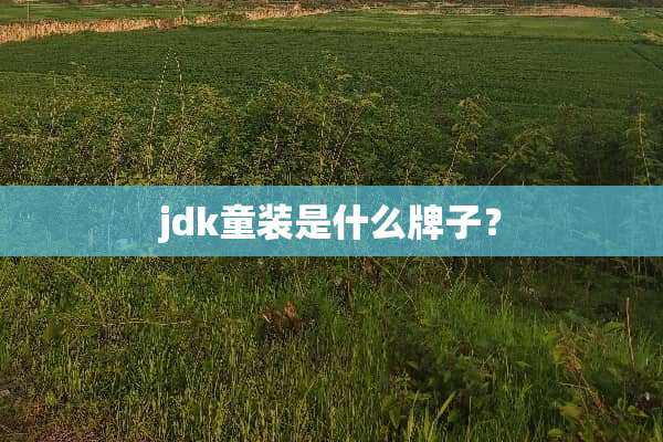 jdk童装是什么牌子？