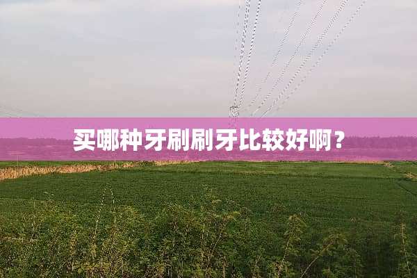 买哪种牙刷刷牙比较好啊？