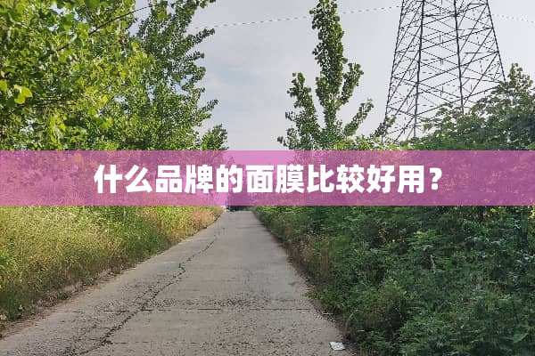 什么品牌的面膜比较好用？