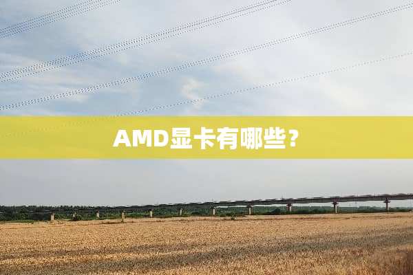 AMD显卡有哪些？