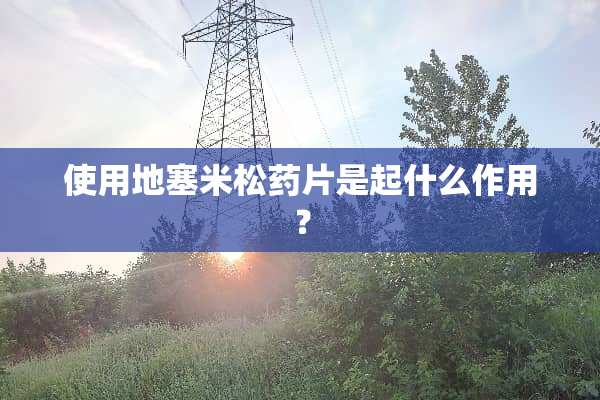 使用****药片是起什么作用？