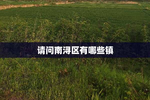 请问南浔区有哪些镇
