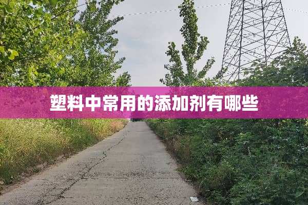 塑料中常用的添加剂有哪些