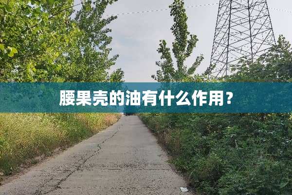腰果壳的油有什么作用？